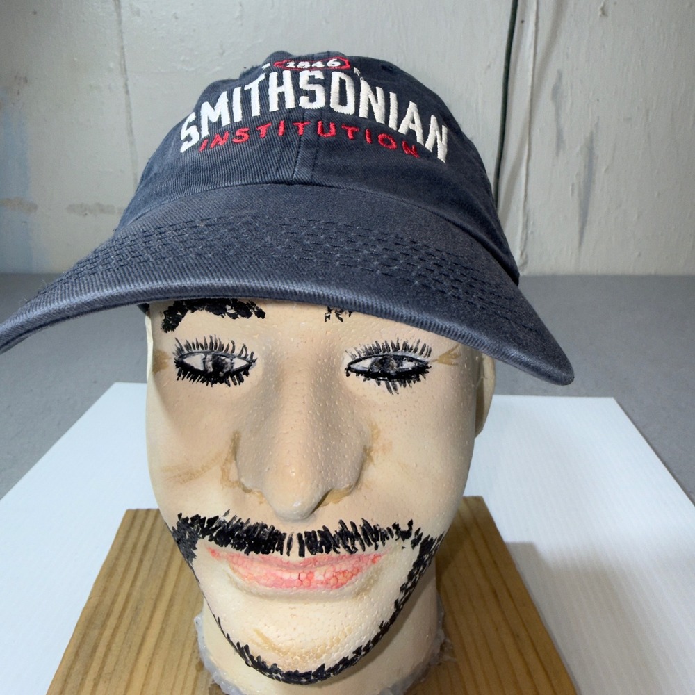 Smithsonian Institution Navy Blue Embroidered‎ Cotton Strapback Hat VC300 1846